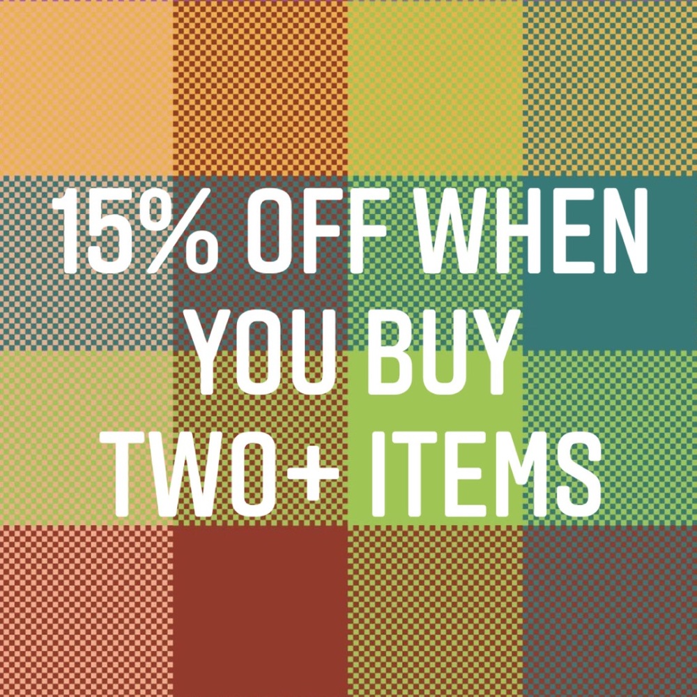 15% Discount When You Bundle 2 or More Items